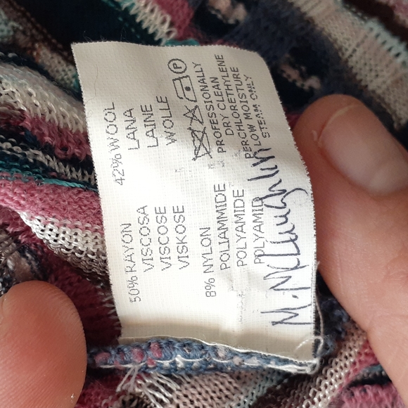 Masoni Tweed striped blouse blue pink size 46 us size 6 - Picture 8 of 9